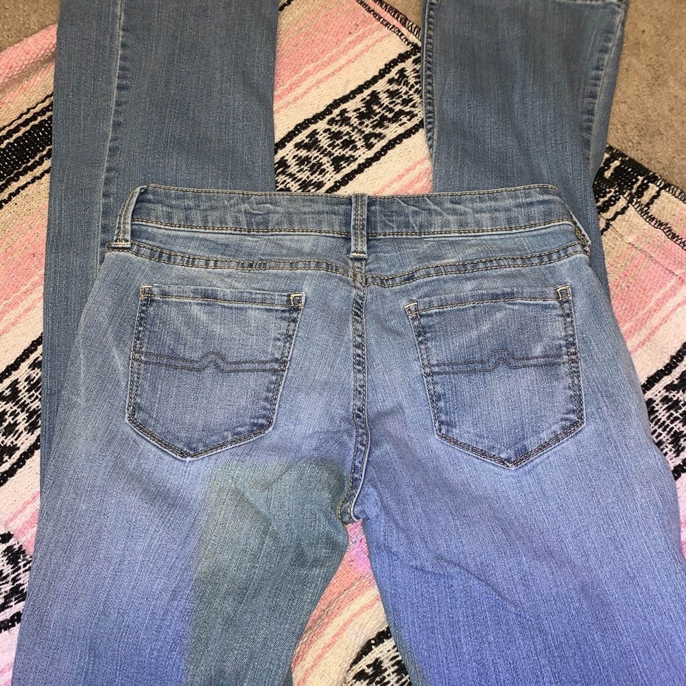 Blue bootcut jeans